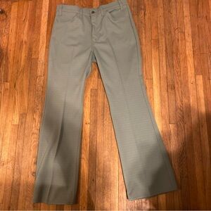 Vintage 70’s Levi's 517 Polyester Men's Green Pants 36 x 30